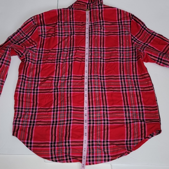 VICTORIA SECRET PLAID SLEEPWEAR SHIRT/ XS - Picture 6 of 9